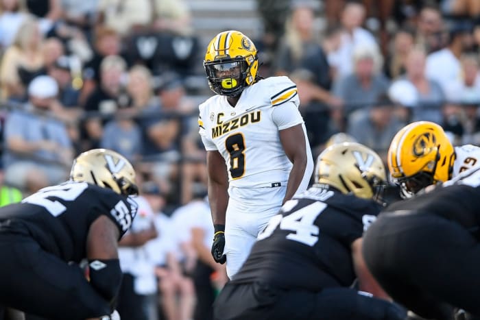 Missouri's Ty'Ron Hopper could provide athletic depth to the Las Vegas Raiders' linebacker group through the 2024 NFL Draft.